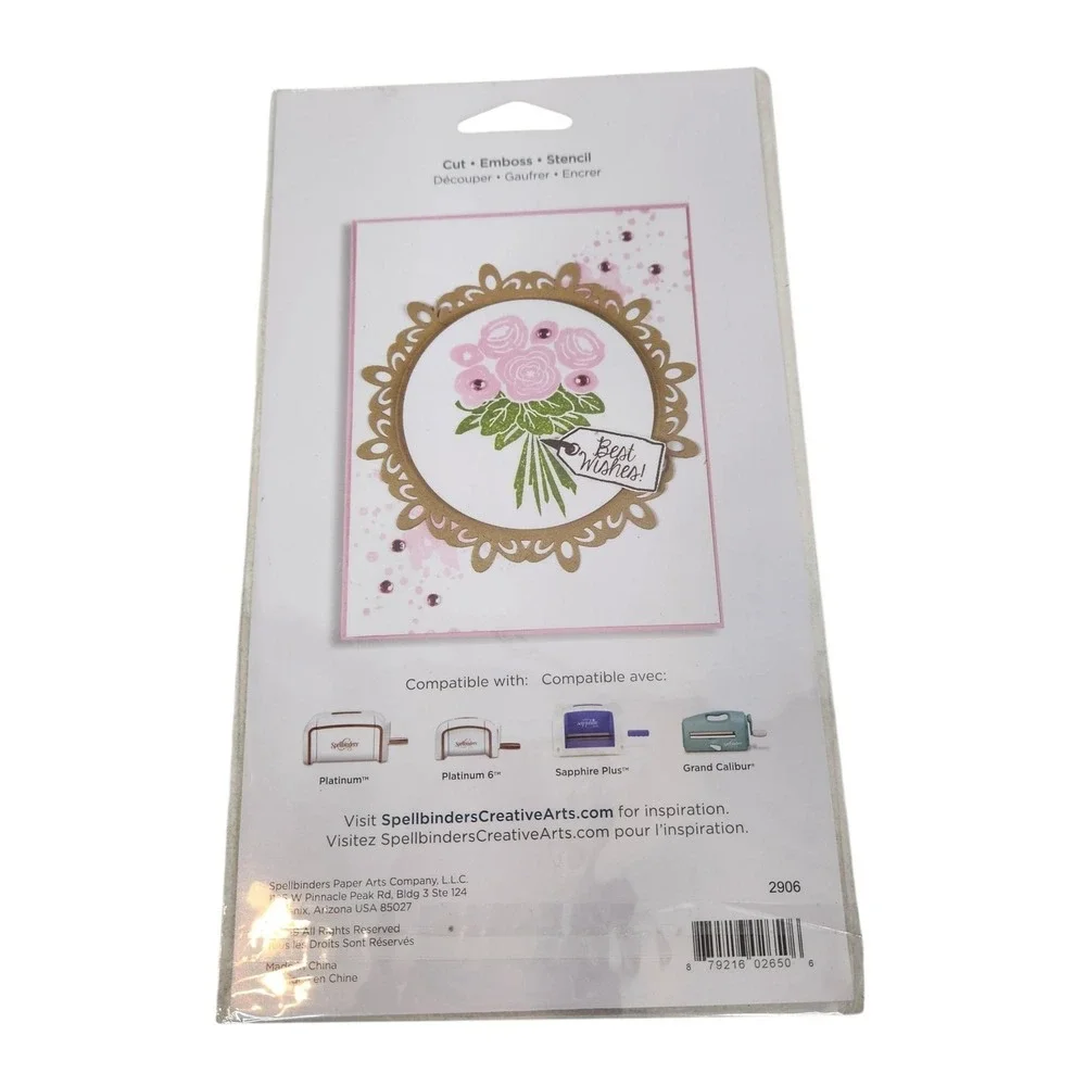 Spellbinders Triple Tear Cutting Dies S4-490 4 Templates Scrapbook Cardmaking